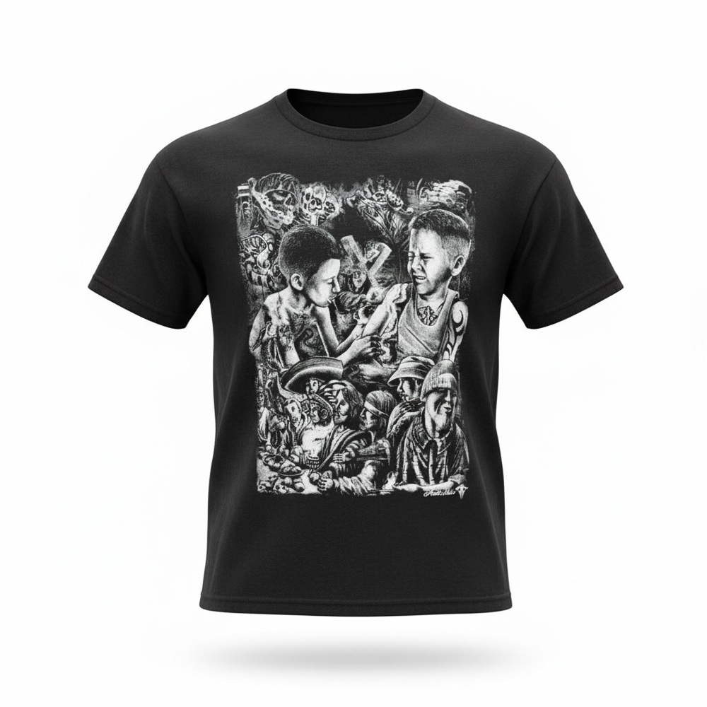 Alstyle Black Graphic Short Sleeve Tee